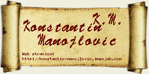 Konstantin Manojlović vizit kartica